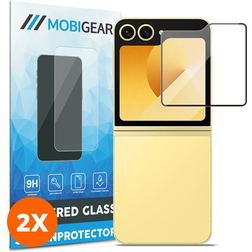 Mobigear Premium Samsung Galaxy Z Flip 5 Cristal templado Protector de pantalla - Compatible con fundas (pack de 2)