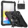 Mobigear SureGrip Xtreme iPad 10 (2022) Etui Tworzywo sztuczne / Silikon Etui plecki + Pasek na ramię + Podstawka - Czarny