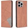 Mobigear Rhombus Slim iPhone 15 Pro Max Knížkové pouzdro - Hnědá