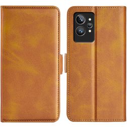 Mobigear Slim Magnet Realme GT2 Pro Funda tipo libro Cartera - Coñac