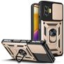 Mobigear Armor Ring Cam Slide POCO F4 GT Hard Case Back cover Shockproof with Ring Holder and Camera Slider - Gold