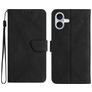 Mobigear Stitch iPhone 17 Cover a libro portafoglio - Nero