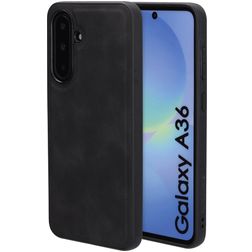 Mobiparts Classic Samsung Galaxy A36 MagSafe TPU / Konstläder Skal - Graphite Black