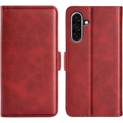 Mobigear Slim Magnet Samsung Galaxy A36 Pungetui med Seddelrum - Rød