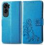 Mobigear Clover HONOR 90 Lite Cover a libro portafoglio - Blu