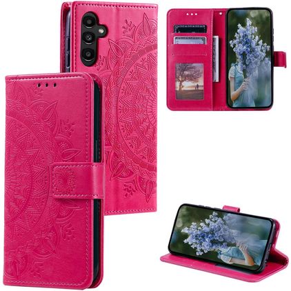 Mobigear Mandala Samsung Galaxy S25 FE Wallet case - Red