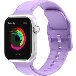 Mobigear Dashed Bracelete Silicone Fivela para Apple Watch - 49/46/45/44 mm - Roxo