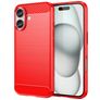 Mobigear Brushed Slim iPhone 16 TPU flexível Capa traseira - Vermelho