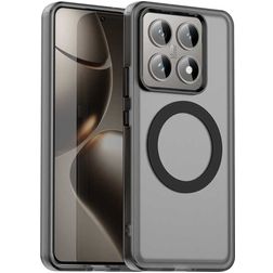 Mobigear Shockproof Xiaomi 14T MagSafe Plástico rígido Capa traseira - Preto