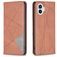 Mobigear Rhombus Slim Nothing Phone (1) Cover a libro - Marrone