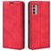 Mobigear Retro Slim Motorola Moto G42 Pungetui med Seddelrum - Rød