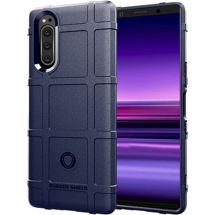 Mobigear Rugged Shield Sony Xperia 5 II Elastyczne TPU Etui plecki Wstrząsoodporne - Niebieski