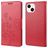 Mobigear Flowers iPhone 14 Wallet case - Red