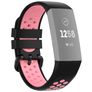 Mobigear Sport Plus Buckle Silikon Fitbit Charge 3 Řemínek Přezka - Černá / Růžová