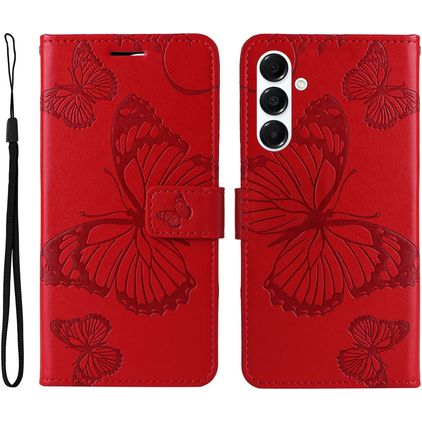 Mobigear Butterfly Samsung Galaxy A26 Wallet case - Red