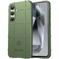 Mobigear Rugged Shield Samsung Galaxy S24 FE TPU flexível Capa traseira Antichoque - Verde