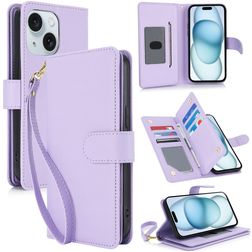 Mobigear Wallet iPhone 15 Plus Etui z klapką typu portfel - Fioletowy