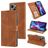 Mobigear Wallet iPhone 14 Funda tipo libro Cartera - Marrón