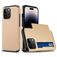 Mobigear Card iPhone 15 Pro Max Hardcase Back cover Antiurto con portacarte - Oro