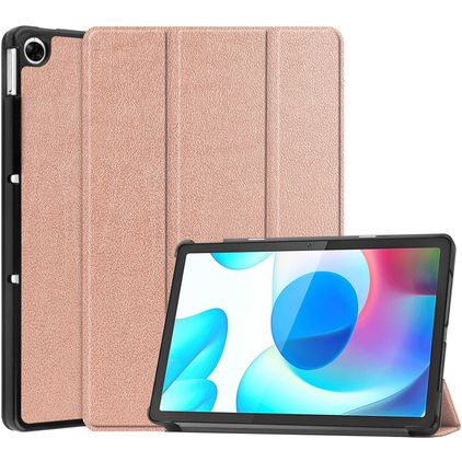 Mobigear Tri-Fold Realme Pad 10.4 (2021) Funda tipo libro - Oro rosa