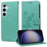 Mobigear Flowers Samsung Galaxy S25 Plus Funda tipo libro Cartera - Verde