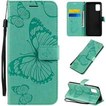 Mobigear Butterfly Samsung Galaxy A51 5G Plånboksfodral med sedelfack - Turkos