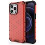 Mobigear Honeycomb iPhone 14 Pro Max Hardcase Back cover Antiurto - Rosso