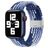 Mobigear Braided Bracelete Nylon Fecho dobrável para Apple Watch - 49/46/45/44 mm - Branco / Azul
