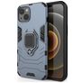 Mobigear Armor Ring iPhone 13 Hårdt Bagsidecover Stødsikkert med ringholder - Blå