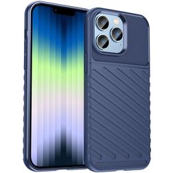 Mobigear Groove iPhone 14 Pro Elastyczne TPU Etui plecki - Niebieski