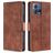 Mobigear Croco Motorola Edge 30 Fusion Funda tipo libro Cartera - Marrón