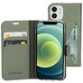 Mobiparts Classic Wallet iPhone 12 Mini Lompakkokotelo + Setelitasku - Stone Green