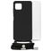 Mobilize Lanyard Gelly Samsung Galaxy A22 5G TPU flessibile Cover con cordino - Nero
