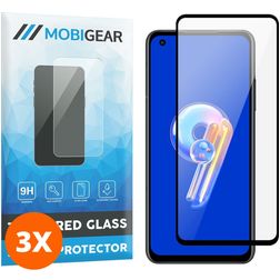Mobigear Premium ASUS Zenfone 9 Vidro temperado Película de ecrã - Compatível com capas - Preto (Pack de 3)