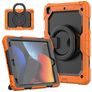 Mobigear RingGuard iPad 9 (2021) Case Plastic / Silicone Back cover + Stand - Black / Orange