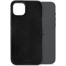 Mobilize Premium iPhone 15 Plus MagSafe Ægte læder Bagsidecover - Sort