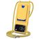 Mobigear Lanyard Card iPhone 17 Pro Max Silicona Funda con cuerda y tarjetero - Amarillo