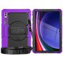 Mobigear SureGrip Xtreme Samsung Galaxy Tab S9 Ultra Capa Plástico rígido / Silicone Capa traseira + Alça de ombro + Suporte - Roxo