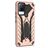Mobigear Armor Stand Vivo V21 Plástico rígido Capa traseira Antichoque com suporte - Rosa dourado