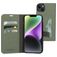 Mobiparts Classic Wallet iPhone 14 Plus Pungetui med Seddelrum - Stone Green