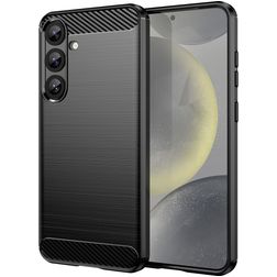 Mobigear Brushed Slim Samsung Galaxy S25 Plus TPU flexível Capa traseira - Preto