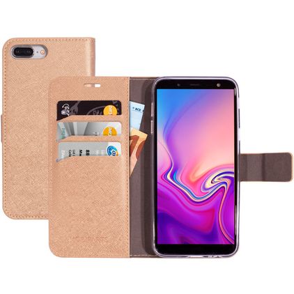 Mobiparts Saffiano Wallet Samsung Galaxy J6 (2018) Knížkové pouzdro Peněženka - Copper