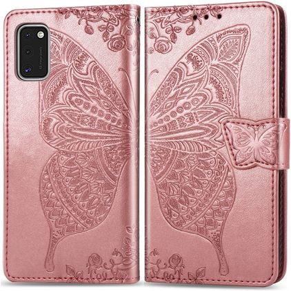 Mobigear Butterfly Samsung Galaxy A41 Funda tipo libro Cartera - Oro rosa
