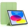Mobigear Tri-Fold Gel iPad 11 (2025) TPU / Leatherette Wallet case - Green