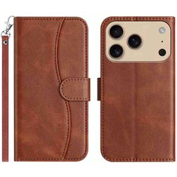 Mobigear S Line iPhone 17 Pro Funda tipo libro Cartera - Marrón