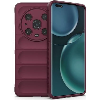Mobigear Bumpy HONOR Magic 4 Pro Flexibilní TPU Zadní kryt - Vínová