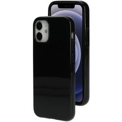 Mobiparts Classic iPhone 12 Mini Joustava TPU Suojakuori - Matt Black