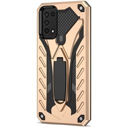 Mobigear Armor Stand Samsung Galaxy A03s Hard Case Back cover Shockproof with Stand - Gold