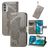 Mobigear Butterfly Motorola Moto G52 Wallet case - Grey