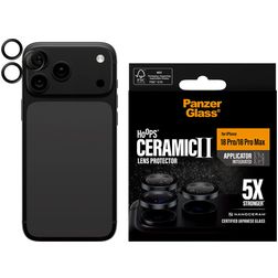 PanzerGlass Ceramic Hoops iPhone 18 Pro Max Glas Kameralinsebeskytter - Case Friendly - Sort